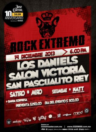 ROCK EXTREMOEn el José Cuervo Salón - 14 de Diciembre, 