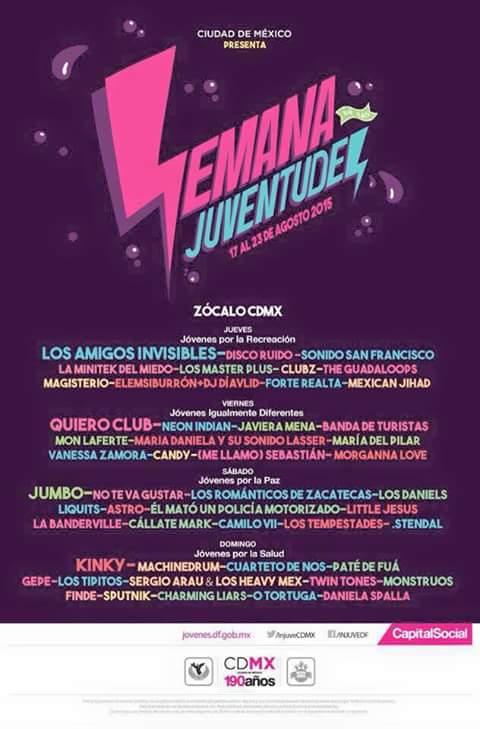 SEMANA DE LAS JUVENTUDES17 al 23 de Agosto CDMX, 