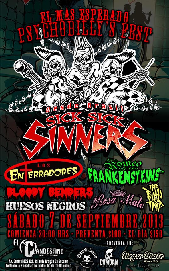 SICK SICK SINNERSPsychobilly desde Brasil - 7 Sept, 