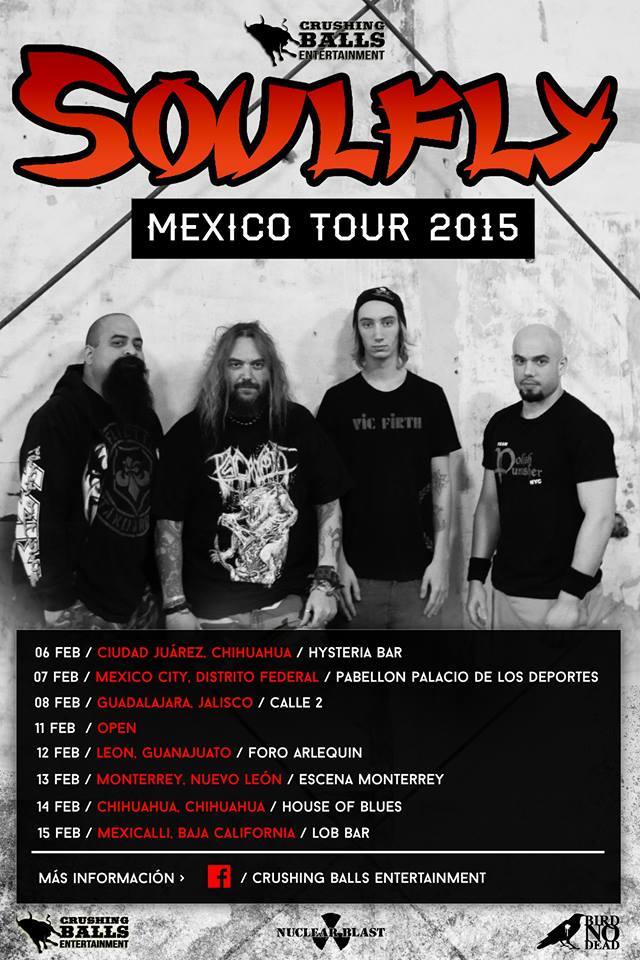 SOULFLYGira por México en 2015, 