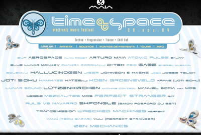 TIME & SPACEHorarios e información adicional, 