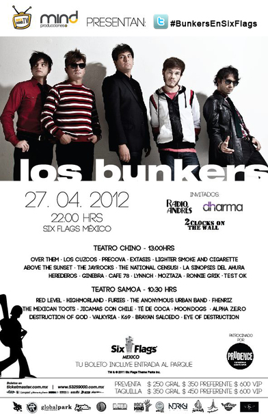 LOS BUNKERS27 Abril Six Flags, 