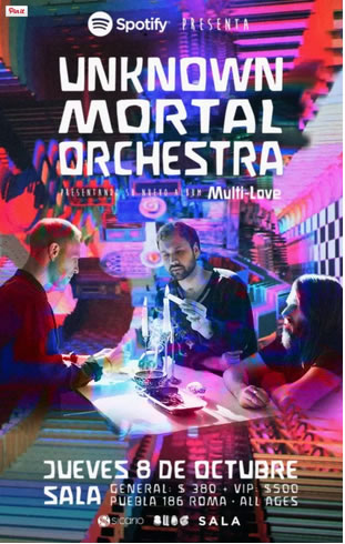 UNKNOWN MORTAL ORCHESTRA En México - 8 de Octubre, 